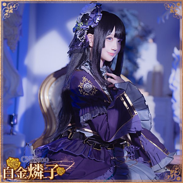 画像6: 「一部在庫あり」BanG Dream! 　Roselia 6th anniversary　白金 燐子　コスプレ衣装 (6)