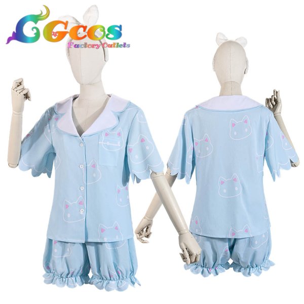 画像14: ブルーアーカイブ ユウカ(パジャマ) コスプレ衣装 (14)