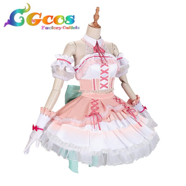 画像11: 「一部在庫あり」BanG Dream!  バンドリ! 10周年衣装 Pastel*Palettes 丸山彩 コスプレ衣装 (11)