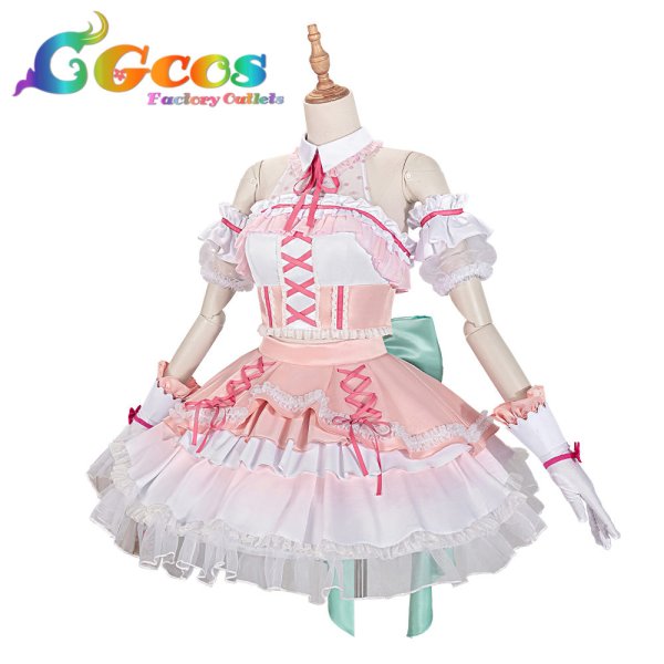 画像10: 「一部在庫あり」BanG Dream!  バンドリ! 10周年衣装 Pastel*Palettes 丸山彩 コスプレ衣装 (10)