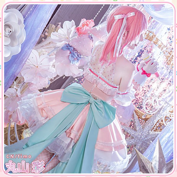 画像4: 「一部在庫あり」BanG Dream!  バンドリ! 10周年衣装 Pastel*Palettes 丸山彩 コスプレ衣装 (4)