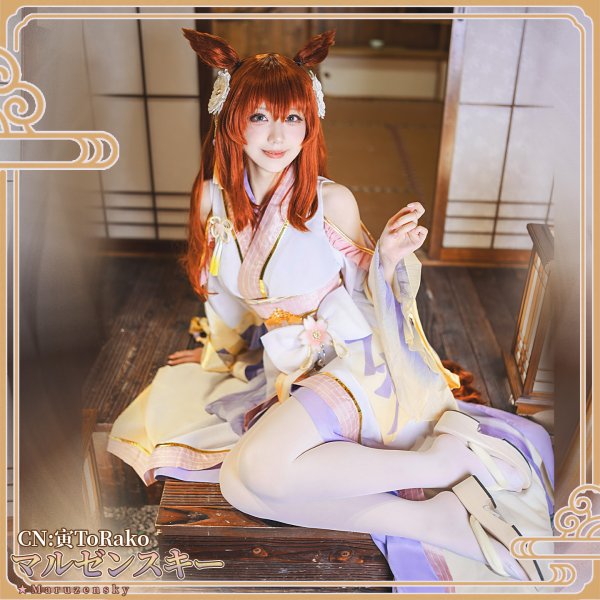 画像4: 「一部在庫あり」ウマ娘プリティーダービー　ふりさけみれば天花のわらう　マルゼンスキー　コスプレ衣装 (4)