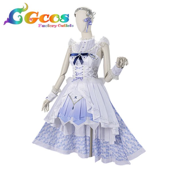 画像13: 「一部在庫あり」バンドリ(ガルパ) 【話だけでも】 白金燐子 コスプレ衣装 (13)