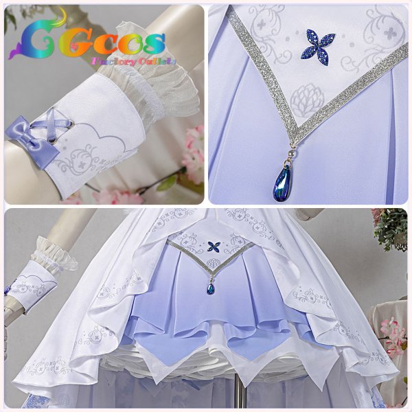 画像20: 「一部在庫あり」バンドリ(ガルパ) 【話だけでも】 白金燐子 コスプレ衣装 (20)