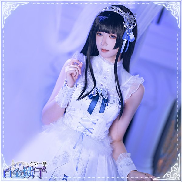 画像6: 「一部在庫あり」バンドリ(ガルパ) 【話だけでも】 白金燐子 コスプレ衣装 (6)