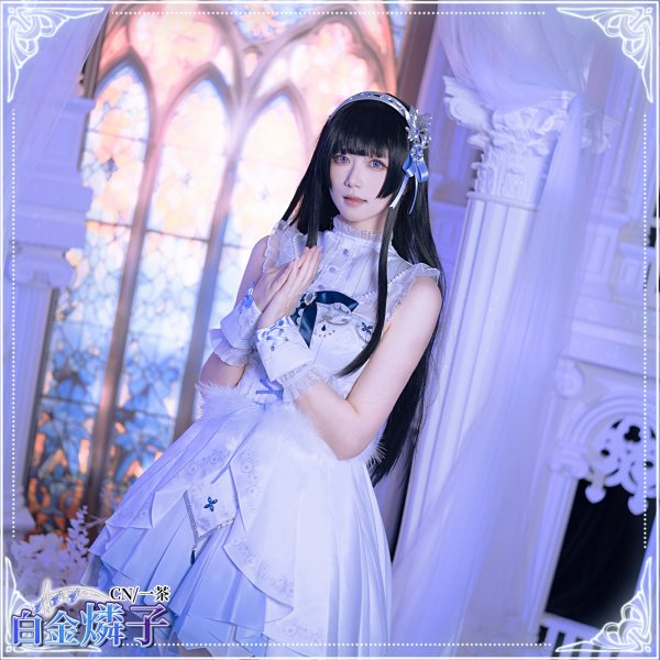 画像8: 「一部在庫あり」バンドリ(ガルパ) 【話だけでも】 白金燐子 コスプレ衣装 (8)