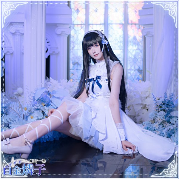画像1: 「一部在庫あり」バンドリ(ガルパ)　【話だけでも】　白金燐子　コスプレ衣装 (1)