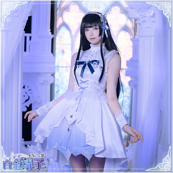 画像9: 「一部在庫あり」バンドリ(ガルパ) 【話だけでも】 白金燐子 コスプレ衣装 (9)