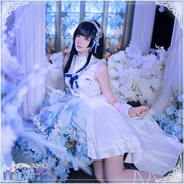 画像4: 「一部在庫あり」バンドリ(ガルパ) 【話だけでも】 白金燐子 コスプレ衣装 (4)