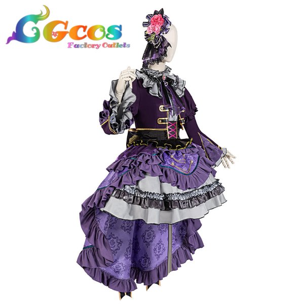 画像11: 「一部在庫あり」BanG Dream!  Roselia 6th anniversary 宇田川あこ コスプレ衣装 (11)