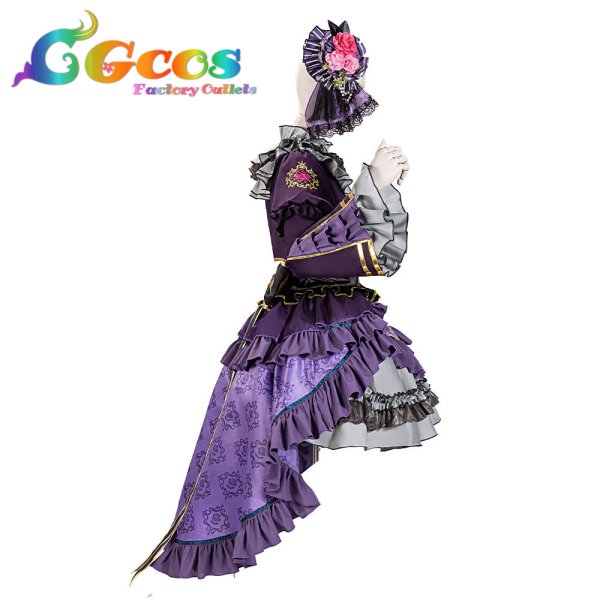 画像13: 「一部在庫あり」BanG Dream!  Roselia 6th anniversary 宇田川あこ コスプレ衣装 (13)