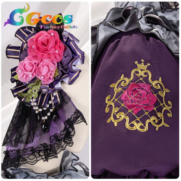 画像19: 「一部在庫あり」BanG Dream!  Roselia 6th anniversary 宇田川あこ コスプレ衣装 (19)