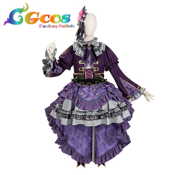 画像1: BanG Dream! 　Roselia 6th anniversary　宇田川あこ　コスプレ衣装 (1)