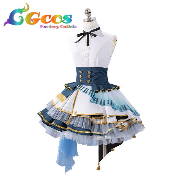 画像9: 「一部在庫あり」BanG Dream!  バンドリ! Morfonica(モルフォニカ) 10周年衣装 倉田ましろ コスプレ衣装 (9)