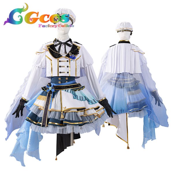 画像8: 「一部在庫あり」BanG Dream!  バンドリ! Morfonica(モルフォニカ) 10周年衣装 倉田ましろ コスプレ衣装 (8)