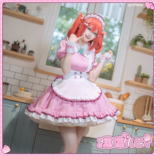 画像8: 「「一部在庫あり」ラブライブ！　AiScReam　愛♡スクリ〜ム！　黒澤ルビィ　コスプレ衣装 (8)