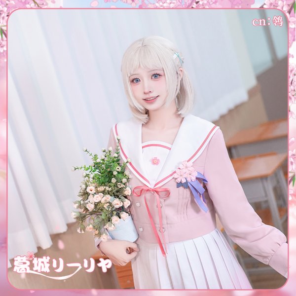画像3: 学園アイドルマスター 桜フォトグラフ セーラー服 姫崎莉波 有村麻央 藤田ことね 葛城リーリヤ 月村手毬 篠澤広 十王星南 倉本千奈 コスプレ衣装 (3)
