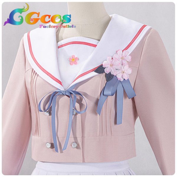 画像14: 学園アイドルマスター 桜フォトグラフ セーラー服 姫崎莉波 有村麻央 藤田ことね 葛城リーリヤ 月村手毬 篠澤広 十王星南 倉本千奈 コスプレ衣装 (14)