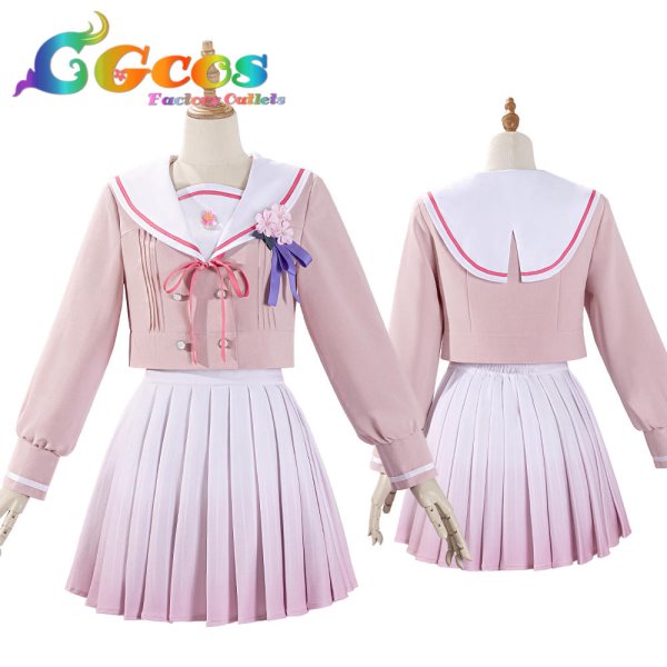 画像12: 学園アイドルマスター 桜フォトグラフ セーラー服 姫崎莉波 有村麻央 藤田ことね 葛城リーリヤ 月村手毬 篠澤広 十王星南 倉本千奈 コスプレ衣装 (12)