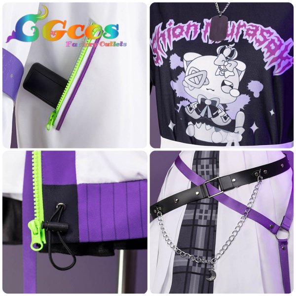 画像8: バーチャルYouTuber VTuber 紫咲シオン 新衣装 コスプレ衣装 (8)