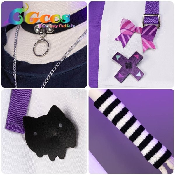 画像7: バーチャルYouTuber VTuber 紫咲シオン 新衣装 コスプレ衣装 (7)