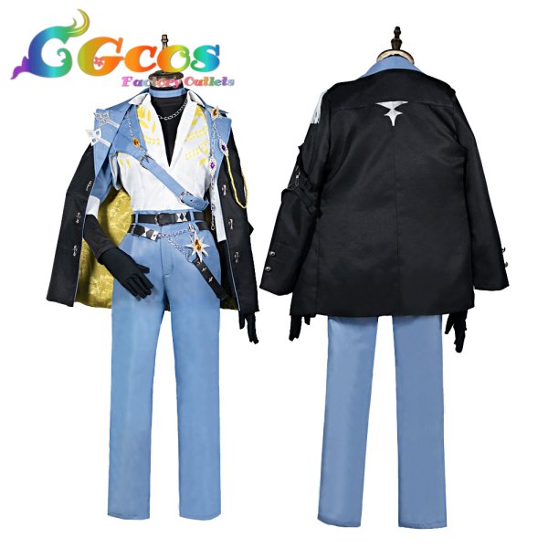 画像5: バーチャル YouTuber Vtuber にじさんじ EN ケイリクス・デボネア(Kaelix Debonair) コスプレ衣装 (5)