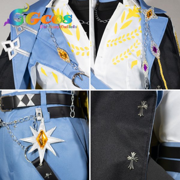 画像6: バーチャル YouTuber Vtuber にじさんじ EN ケイリクス・デボネア(Kaelix Debonair) コスプレ衣装 (6)