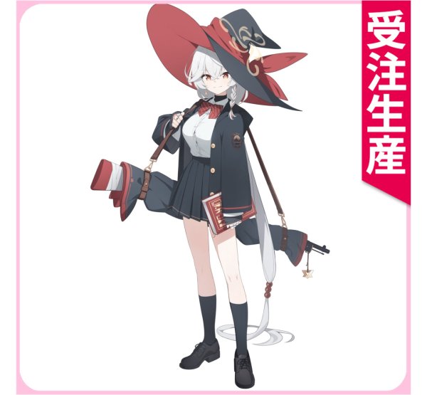 画像1: 受注生産　ブルーアーカイブ　白尾エリ　コスプレ衣装 (1)