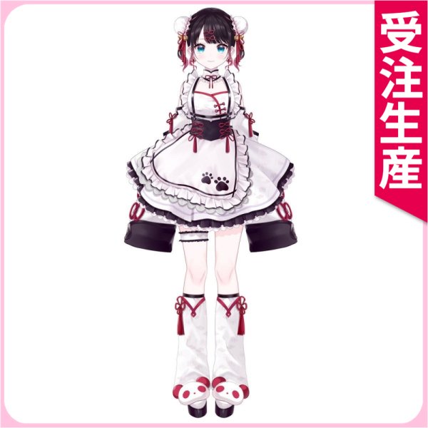 画像1: 受注生産　バーチャルYouTuber　VTuber　花芽なずな　チャイナメイド　コスプレ衣装 (1)