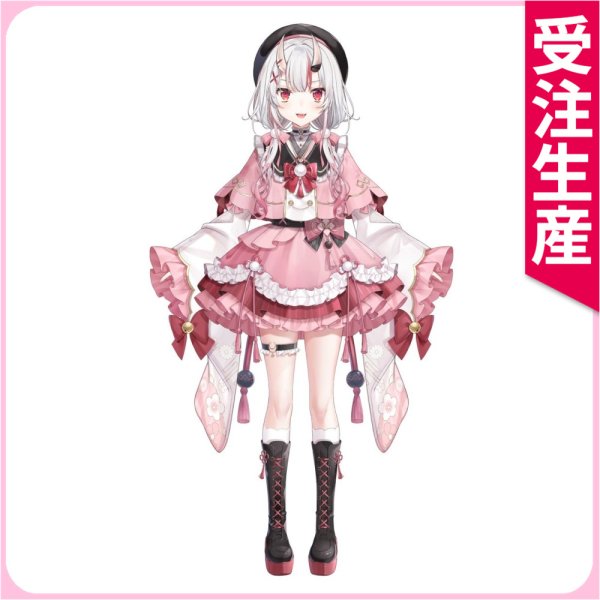 画像1: 受注生産　バーチャルYouTuber　VTuber　百鬼あやめ　和風メイド衣装　コスプレ衣装 (1)