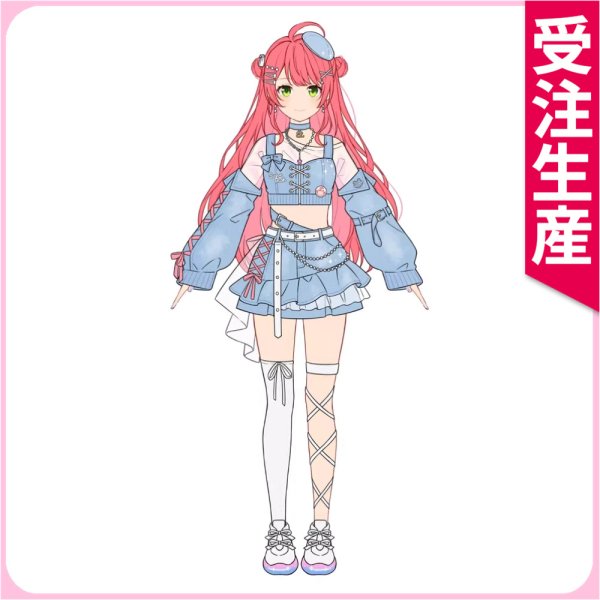 画像1: 受注生産　バーチャルYouTuber　VTuber　さくらみこ　MiComet　コスプレ衣装 (1)