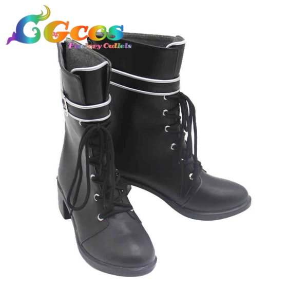 画像2: プロジェクトセカイ カラフルステージ! feat. 初音ミク コスプレ靴 星乃一歌 クール・ロック・スクーラー コスプレブーツ コスプレ衣装 (2)