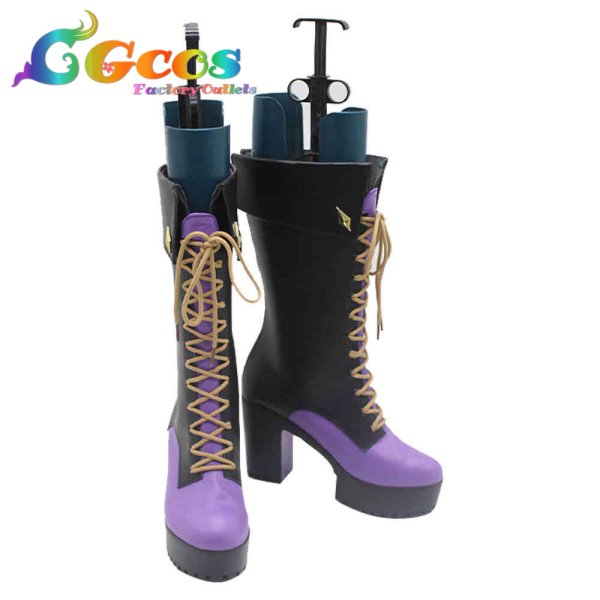 画像3: バーチャルYouTuber コスプレ靴 VTuber アスター アルカディア(Aster Arcadia) Welcome to EN Land! コスプレブーツ コスプレ衣装 (3)