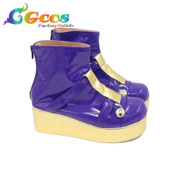 画像2: ザ・キング・オブ・ファイターズ コスプレ靴 クーラ・ダイアモンド コスプレブーツ コスプレ衣装 (2)