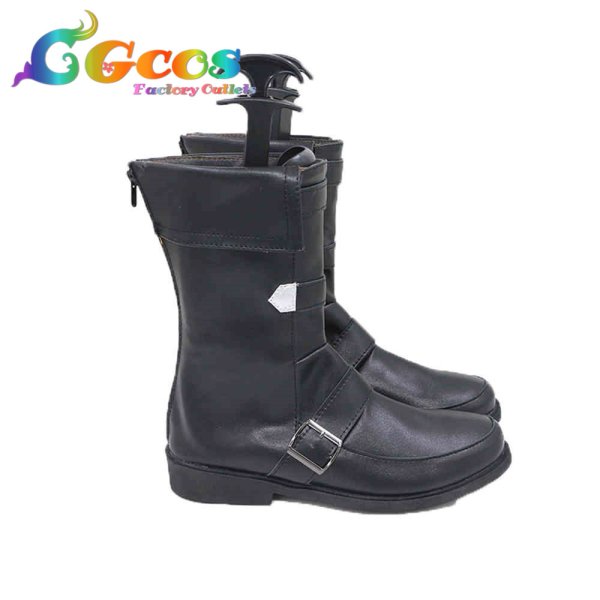 画像3: アークナイツ コスプレ靴 スチュワード 風雪のいざない コスプレブーツ コスプレ衣装 (3)