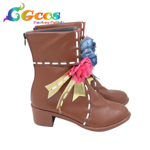 画像2: ライザのアトリエ2 ?失われた伝承と秘密の妖精?　コスプレ靴　ライザリン・シュタウト　30周年記念　コスプレブーツ　コスプレ衣装 (2)