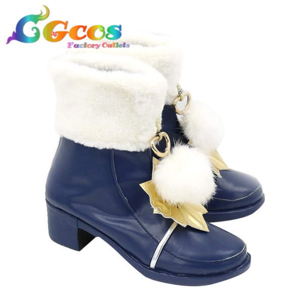 画像2: NU:カーニバル　コスプレ靴　ガル　氷雪の反響　コスプレブーツ　コスプレ衣装 (2)