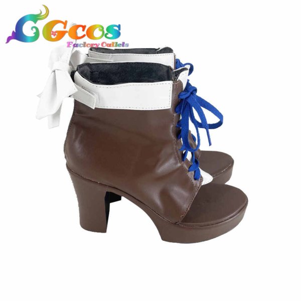 画像2: バーチャルYouTuber コスプレ靴 VTuber ときのそら 共通ホロサマ水着2023 コスプレブーツ コスプレ衣装 (2)