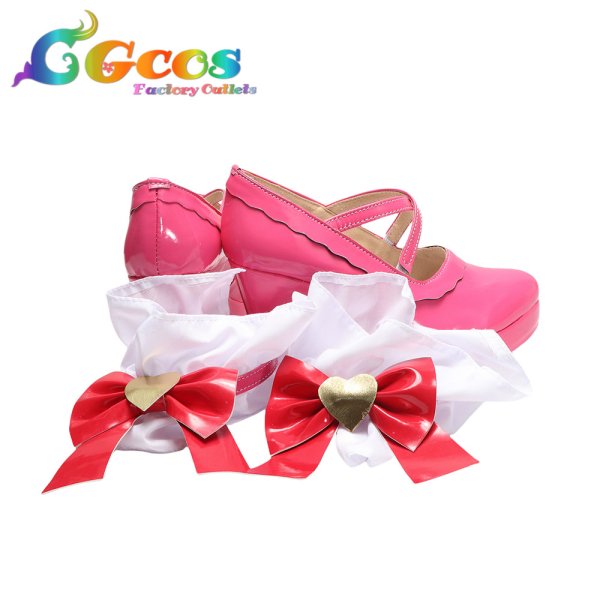 画像4: アイカツ!　コスプレ靴　星宮いちご　ピンクステージ　コスプレブーツ　コスプレ衣装 (4)