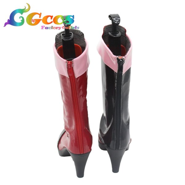 画像4: 異世界スーサイド・スクワッド　コスプレ靴　ハーレイ・クイン　コスプレブーツ　コスプレ衣装 (4)