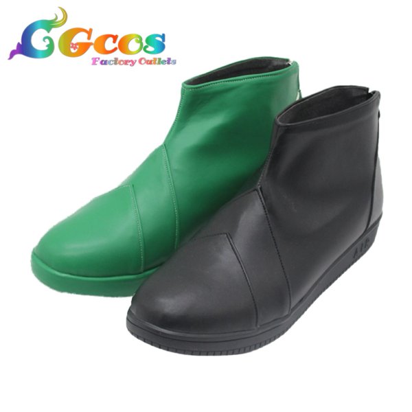 画像2: 仮面ライダーW コスプレ靴 仮面ライダーW(サイクロンジョーカー) コスプレブーツ コスプレ衣装 (2)