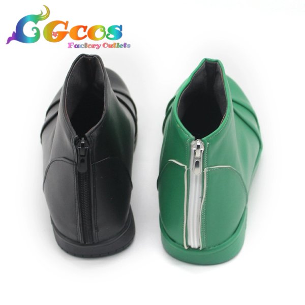 画像4: 仮面ライダーW コスプレ靴 仮面ライダーW(サイクロンジョーカー) コスプレブーツ コスプレ衣装 (4)