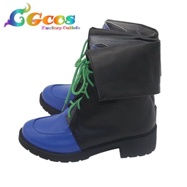 画像2: バーチャルYouTuber コスプレ靴 VTuber 剣持刀也 青龍 四神 コスプレブーツ コスプレ衣装 (2)