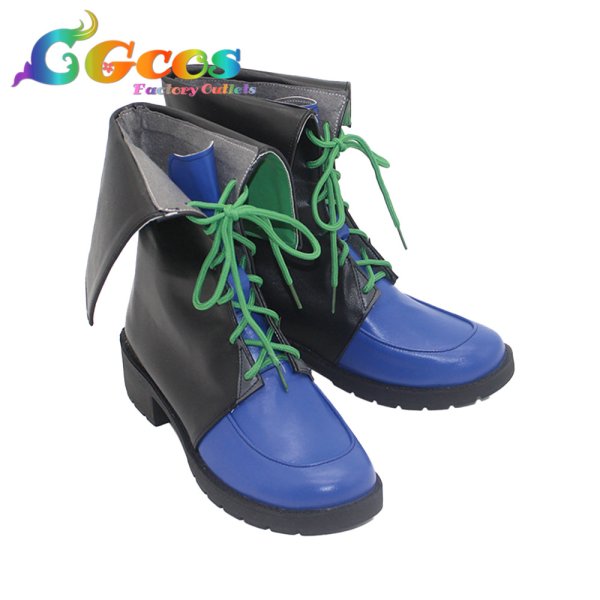 画像3: バーチャルYouTuber コスプレ靴 VTuber 剣持刀也 青龍 四神 コスプレブーツ コスプレ衣装 (3)