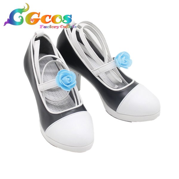 画像3: 新世紀エヴァンゲリオン コスプレ靴 綾波レイ フィギュア ゴスロリノワール コスプレブーツ コスプレ衣装 (3)