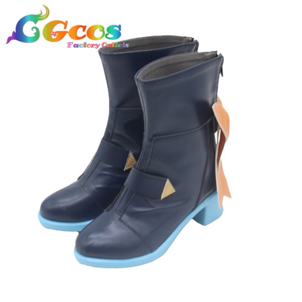 画像2: バーチャルYouTuber コスプレ靴 VTuber 兎田ぺこら ブライト衣装 コスプレブーツ コスプレ衣装 (2)