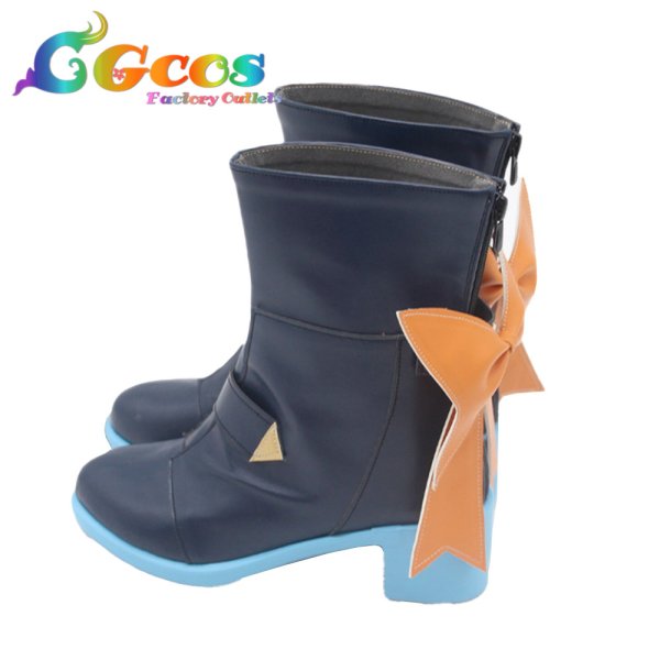 画像3: バーチャルYouTuber コスプレ靴 VTuber 兎田ぺこら ブライト衣装 コスプレブーツ コスプレ衣装 (3)