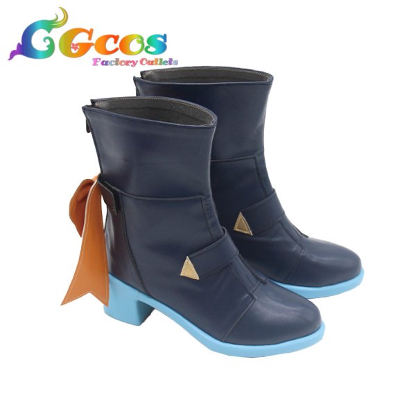 画像4: バーチャルYouTuber コスプレ靴 VTuber 兎田ぺこら ブライト衣装 コスプレブーツ コスプレ衣装 (4)