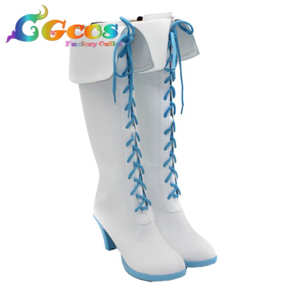 画像4: VOCALOID亜種・派生 コスプレ靴 骸音シーエ シーエ・カルラ(囚人と紙飛行機) コスプレブーツ コスプレ衣装 (4)