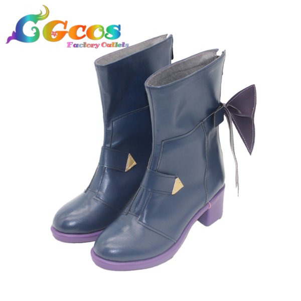 画像2: バーチャルYouTuber コスプレ靴 Vtuber ラプラス・ダークネス(La+ Darknesss) ブライト衣装 コスプレブーツ コスプレ衣装 (2)